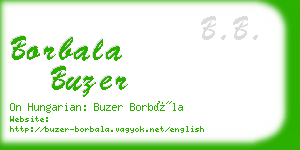 borbala buzer business card